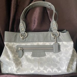 Coach Grey Penelope Signature Purse/Tote